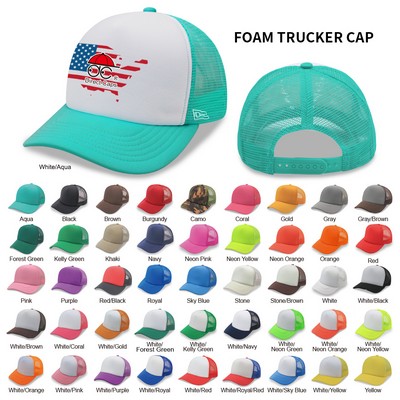 5 Panel Foam Mesh Back Trucker Cap